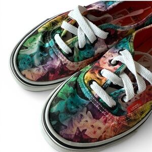 VANS ASPCA Cats Rainbow Skater Low Top Sneakers W6.5 M5 Y2K Indie Festival